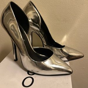Silver steve madden heels